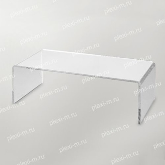 Подставка подиум из оргстекла П-образная 20х7х10 см, толщина 4 мм, PP-200070-100T4